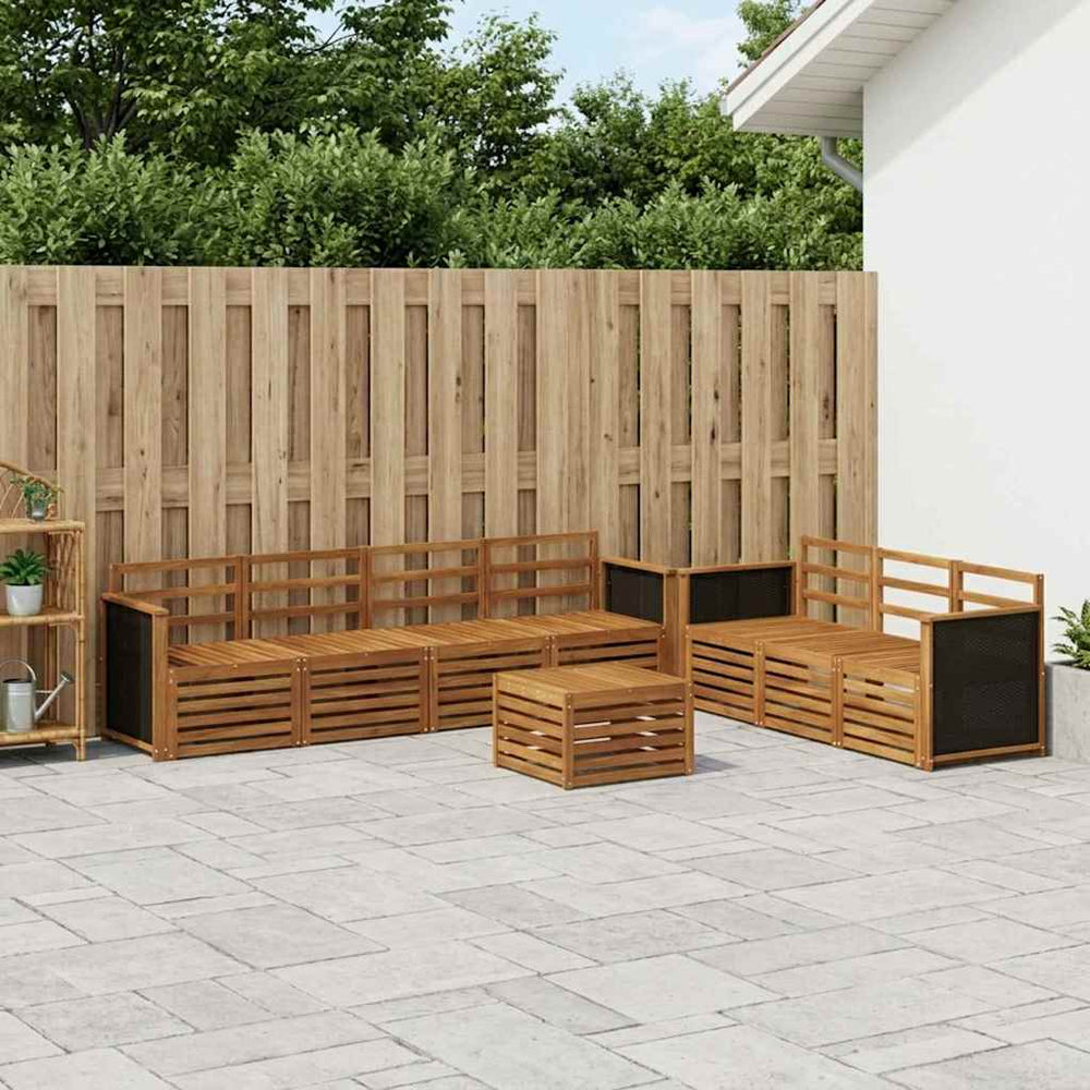 vidaXL Sofa Sets 8 pcs Solid Acacia Wood