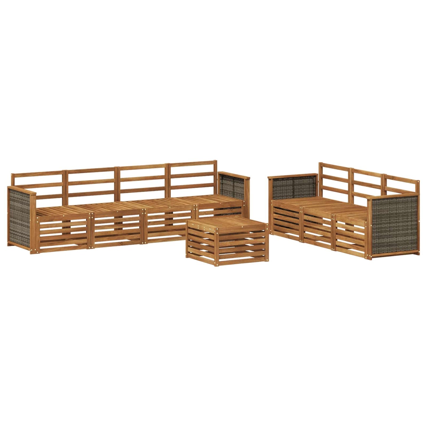 vidaXL Sofa Sets 8 pcs Solid Acacia Wood 2