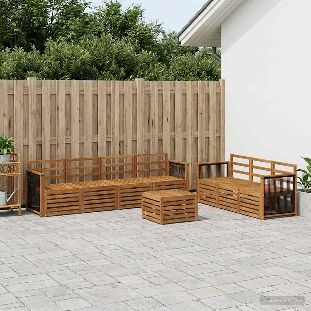 vidaXL Sofa Sets 8 pcs Solid Acacia Wood 1