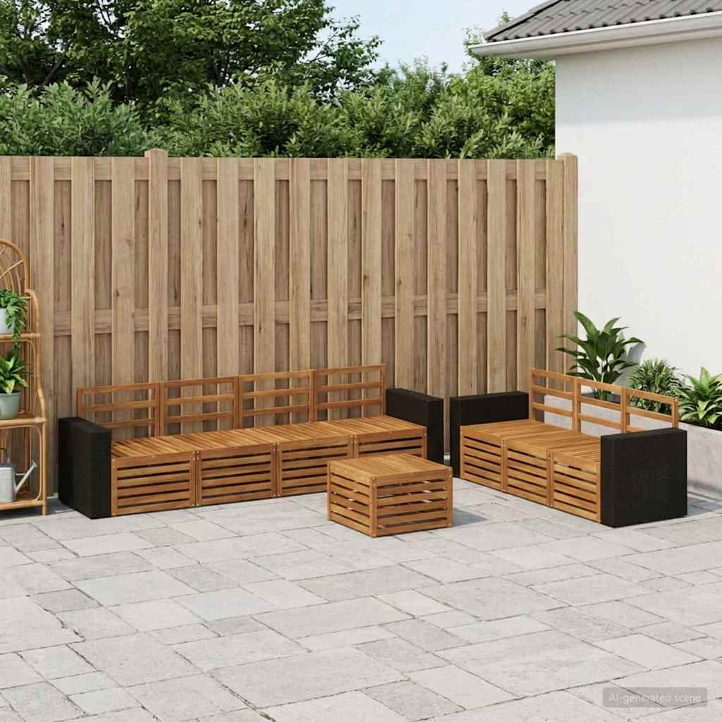 vidaXL Sofa Sets 8 pcs Solid Acacia Wood 1