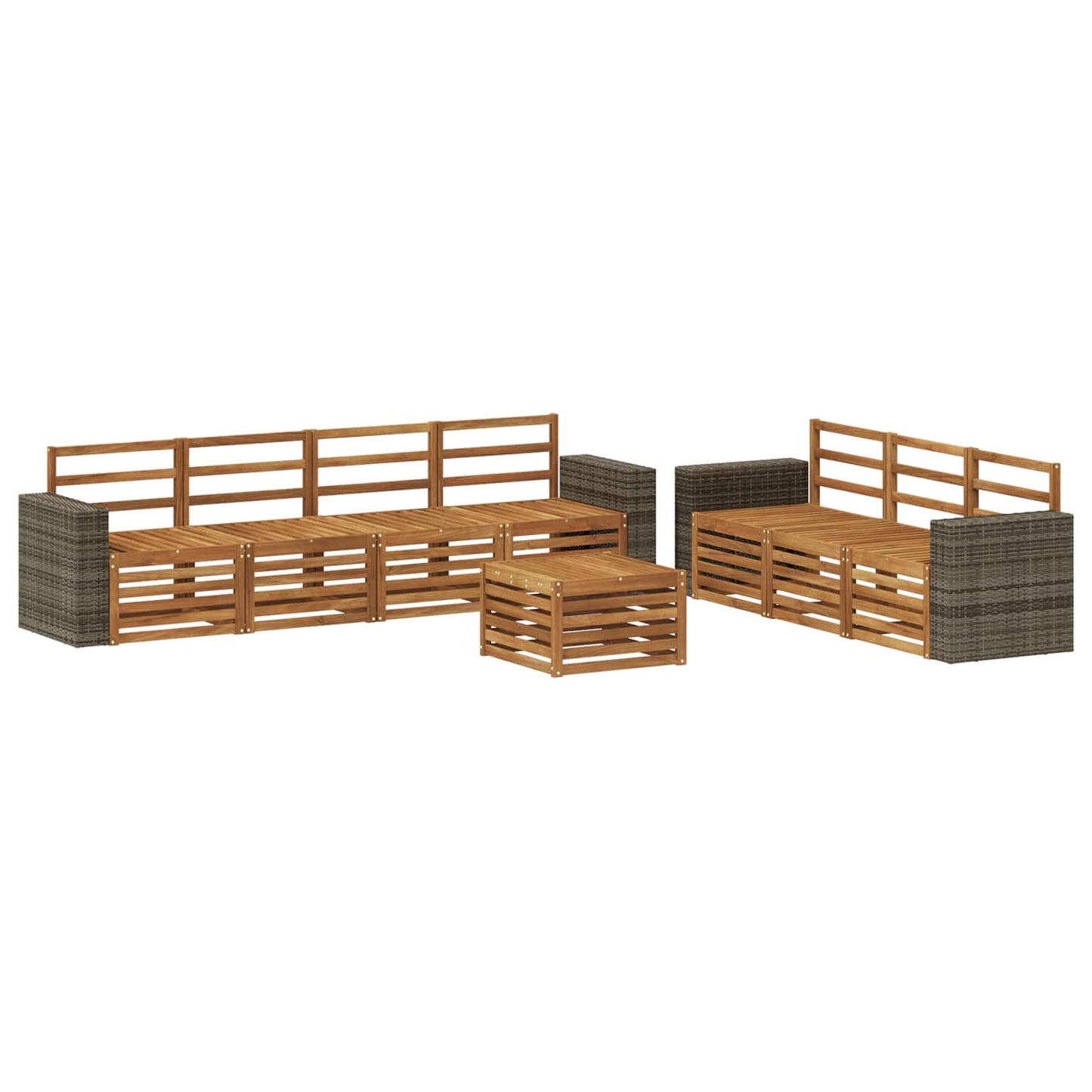 vidaXL Sofa Sets 8 pcs Solid Acacia Wood 2