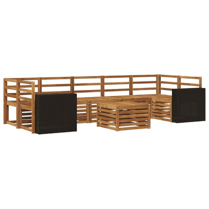 vidaXL Outdoor Sofa Set 8 pcs Natural Solid Acacia Wood 2