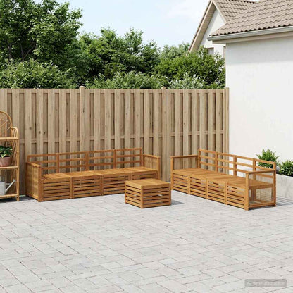 vidaXL Outdoor Sofa Set 9 pcs Natural 1