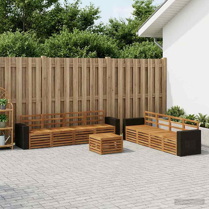 vidaXL Outdoor Sofa Set 9 pcs Natural 1