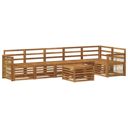 vidaXL Outdoor Sofa Set 7 pcs Natural Solid Acacia Wood 2