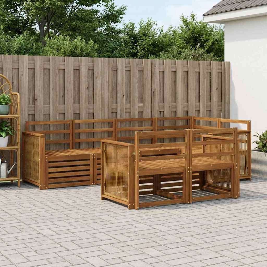 vidaXL Outdoor Sofa Set 6 pcs Natural Solid Acacia Wood 1