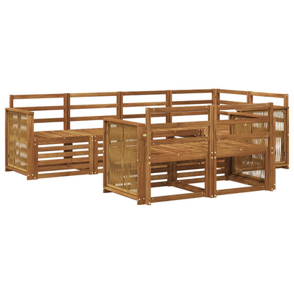 vidaXL Outdoor Sofa Set 6 pcs Natural Solid Acacia Wood 2
