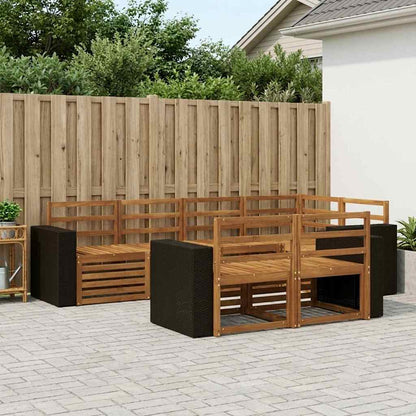 vidaXL Outdoor Sofa Set 7 pcs Natural Polyester 1