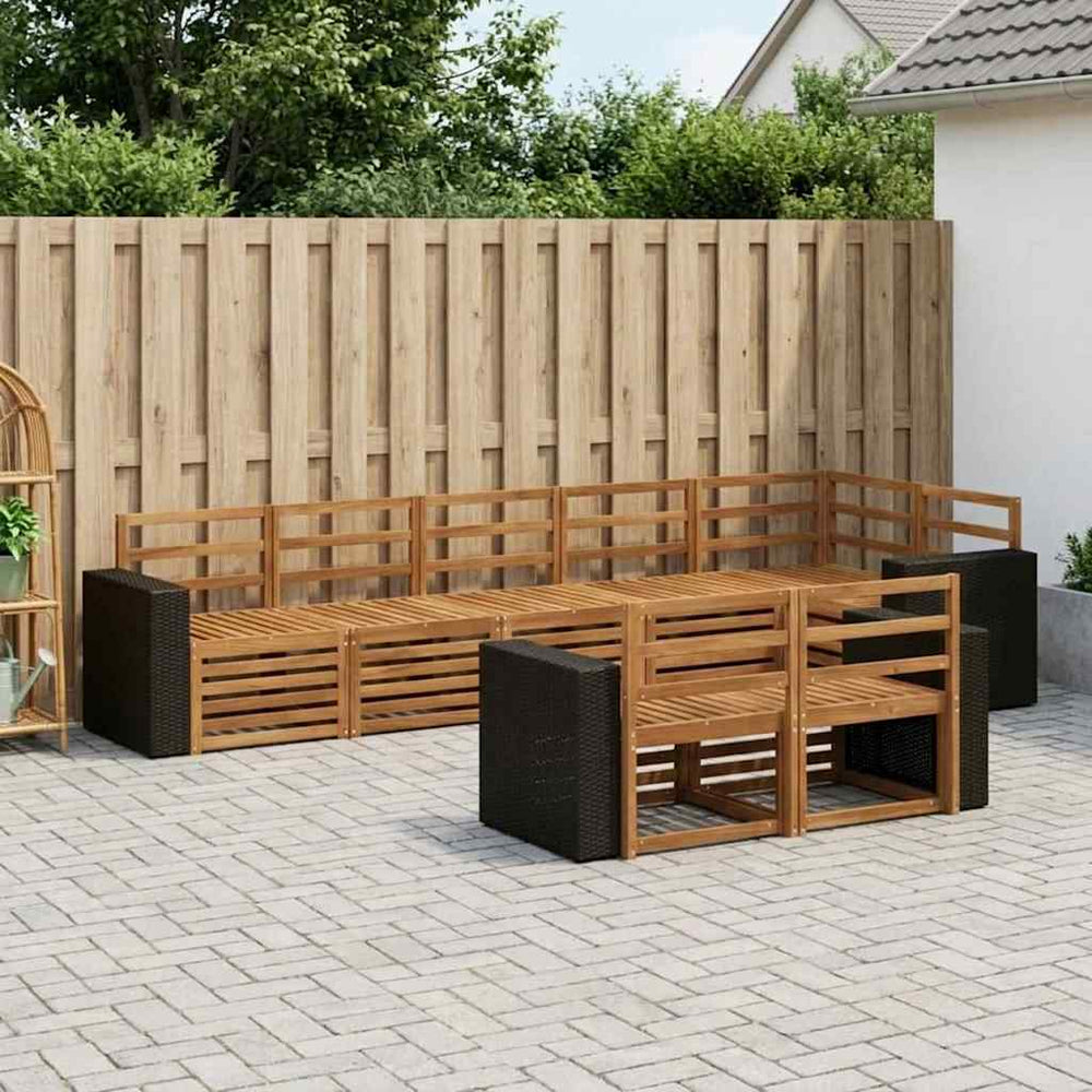 vidaXL Outdoor Sofa Set 8 pcs Polyester