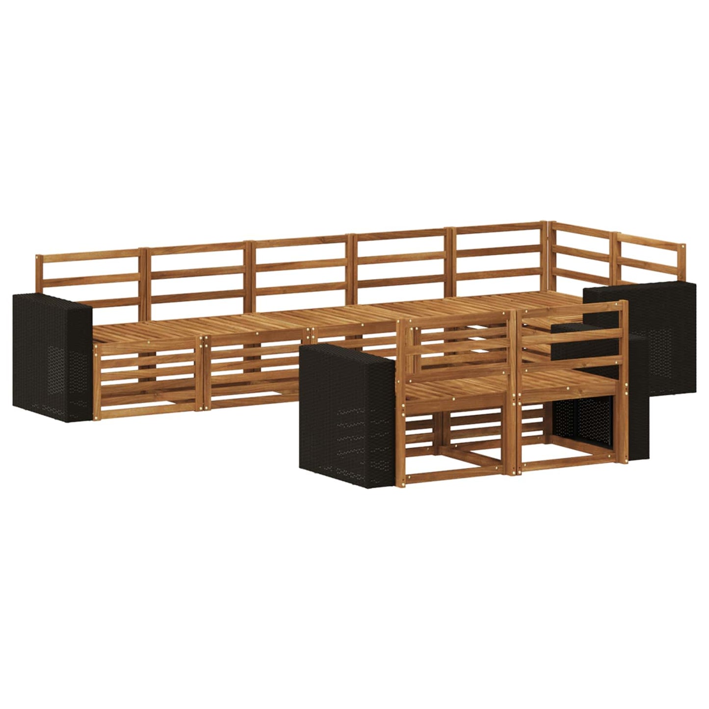 vidaXL Outdoor Sofa Set 8 pcs Polyester 2