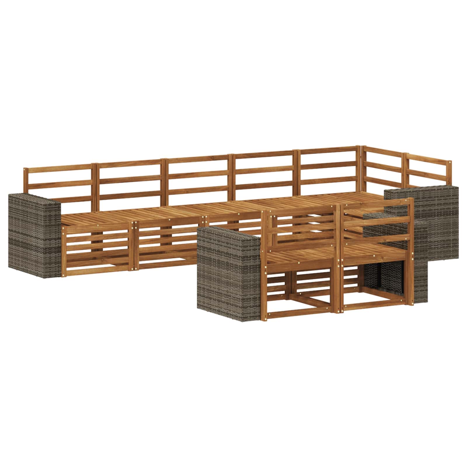 vidaXL Outdoor Sofa Set 8 pcs Polyester 2