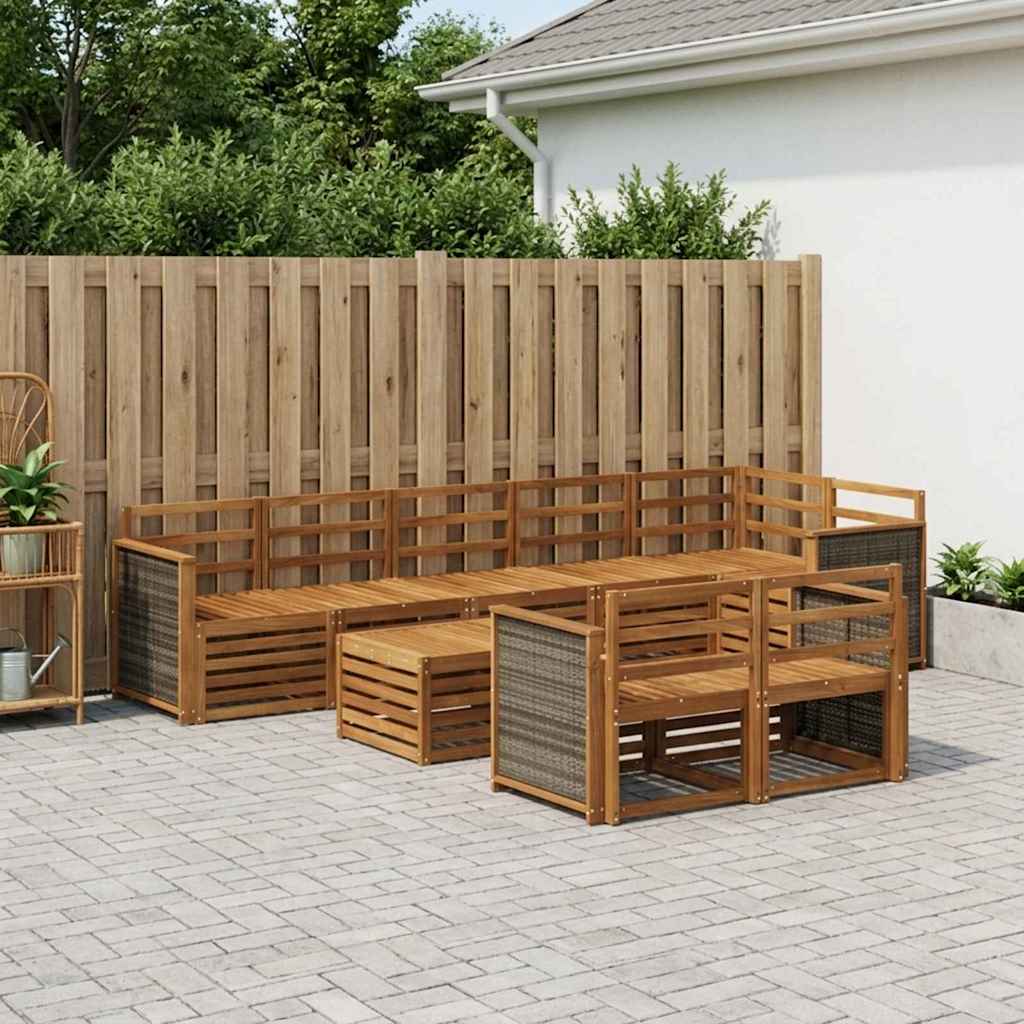 vidaXL Sofa Sets Solid Acacia Wood 1
