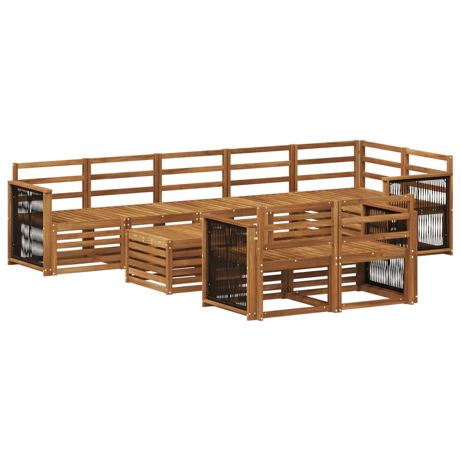 vidaXL Sofa Sets Solid Acacia Wood 2