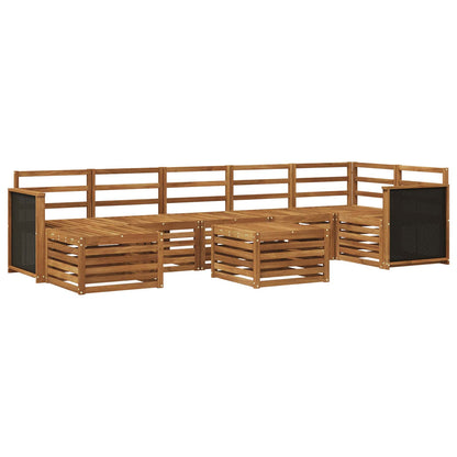 vidaXL Outdoor Sofa Set 8 pcs 8-Seaters Natural Solid Acacia Wood 2