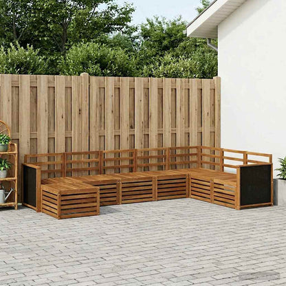 vidaXL Outdoor Sofa Set 8 pcs 8-Seaters Natural Solid Acacia Wood 1