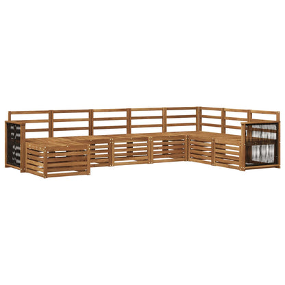 vidaXL Outdoor Sofa Set 8 pcs 8-Seaters Natural Solid Acacia Wood 2
