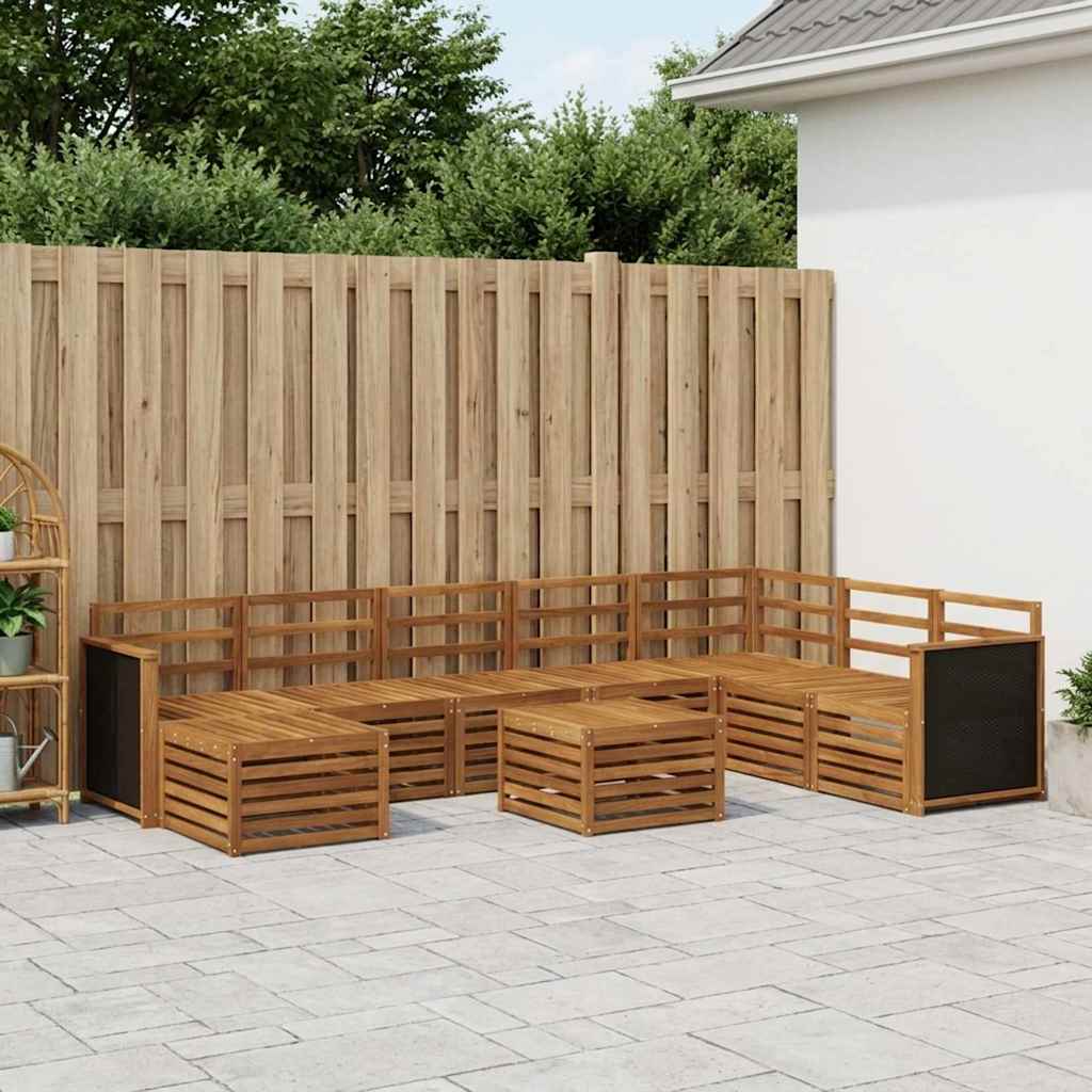 vidaXL Outdoor Sofa Set 7 pcs Natural Solid Acacia Wood 1
