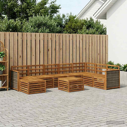 vidaXL Outdoor Sofa Set 7 pcs Natural Solid Acacia Wood 1