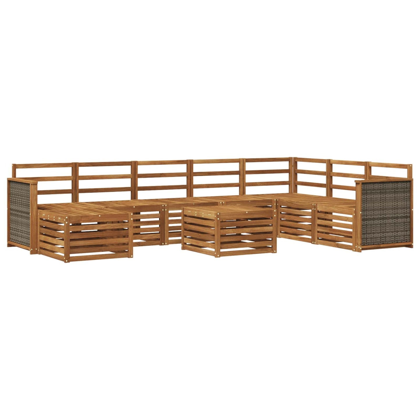 vidaXL Outdoor Sofa Set 7 pcs Natural Solid Acacia Wood 2