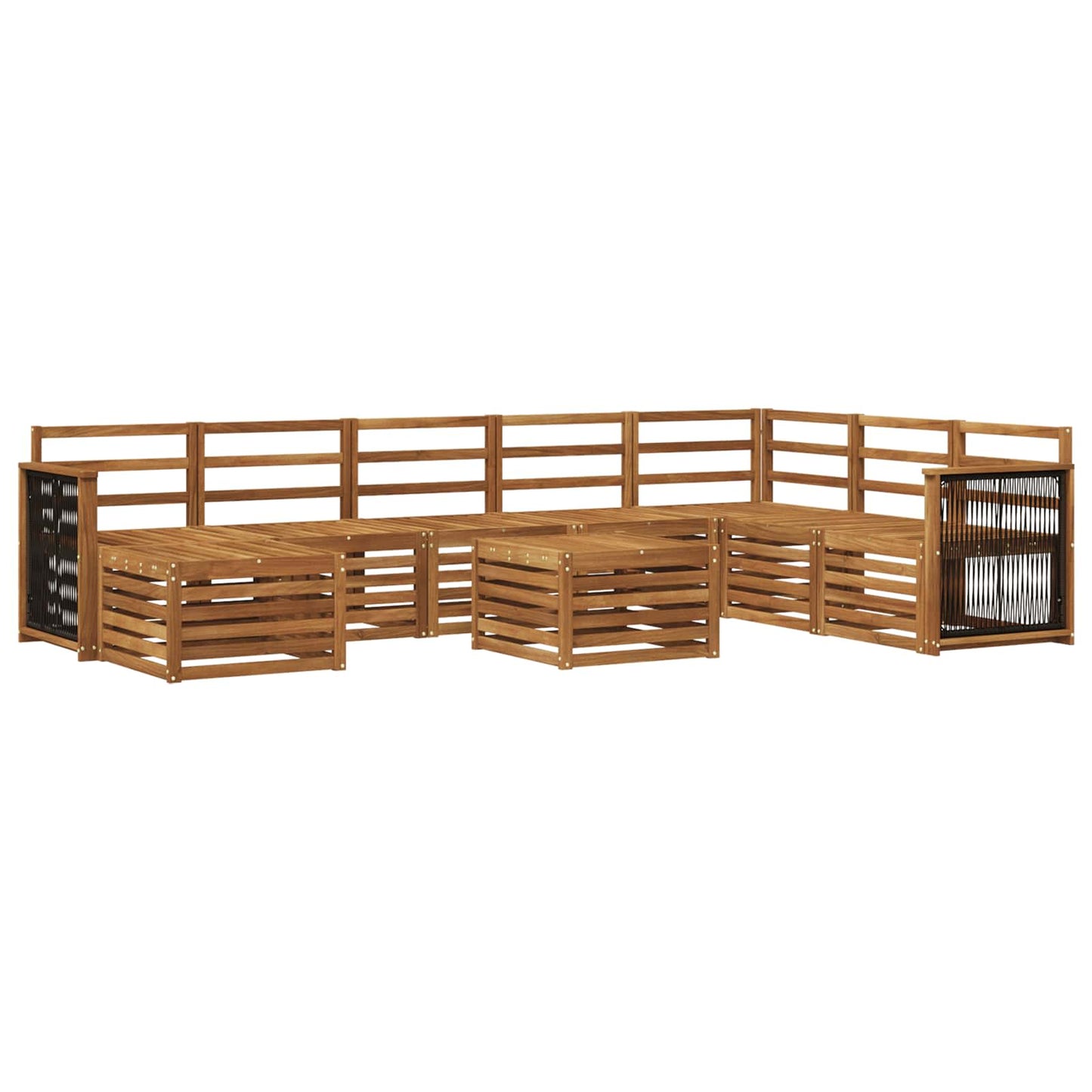 vidaXL Outdoor Sofa Set 7 pcs Natural Solid Acacia Wood 2