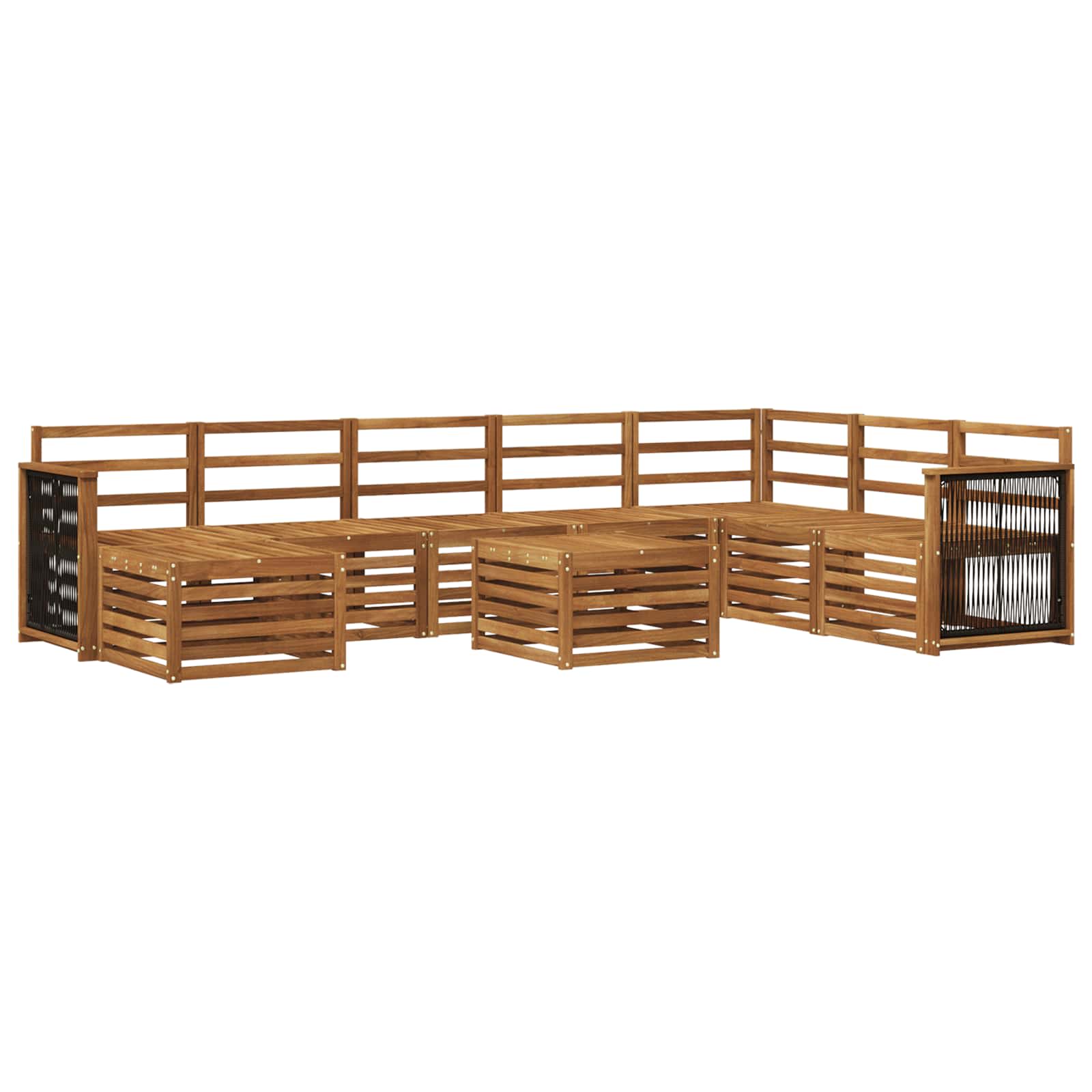 vidaXL Outdoor Sofa Set 7 pcs Natural Solid Acacia Wood 2