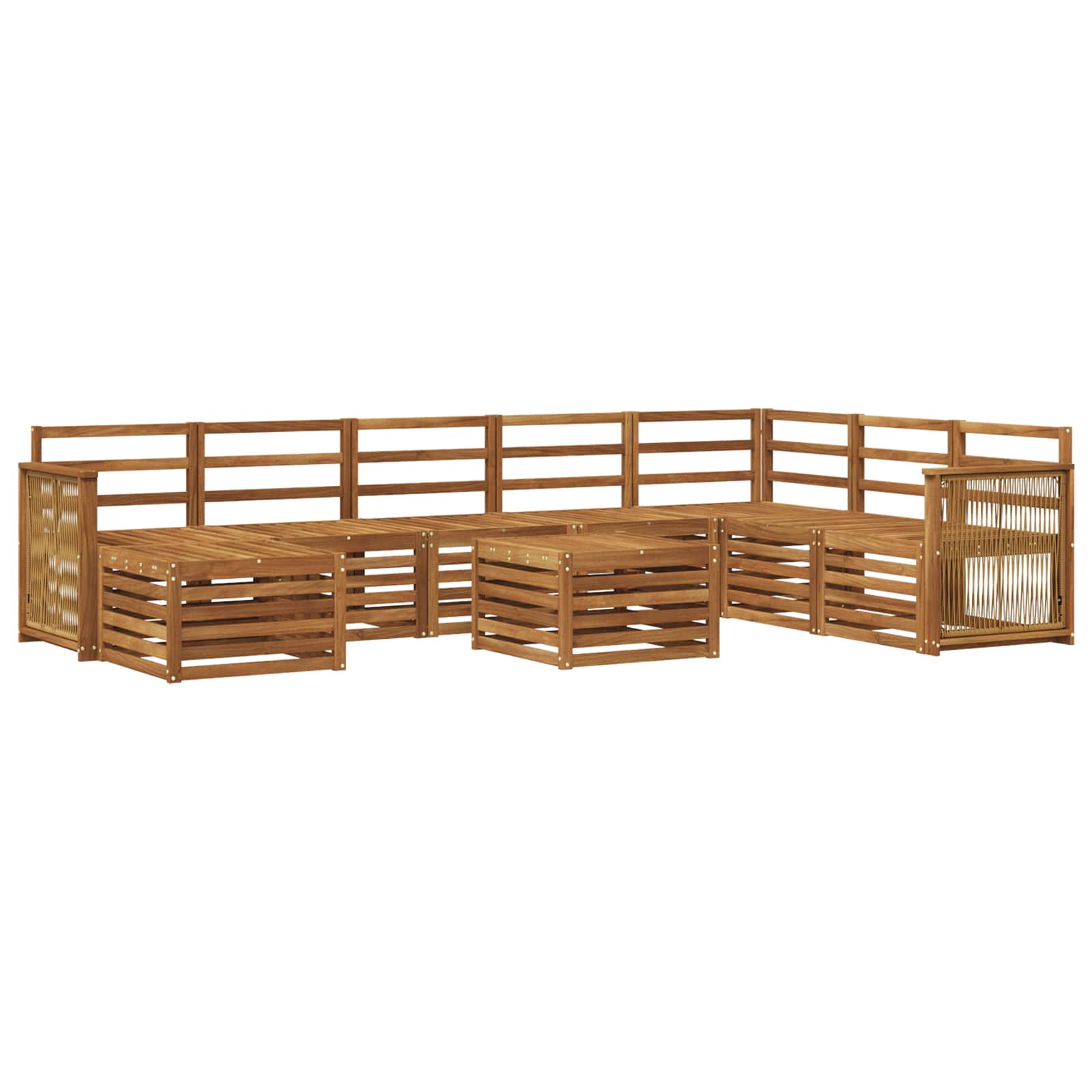 vidaXL Outdoor Sofa Set 7 pcs Natural Solid Acacia Wood 2