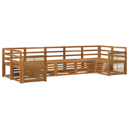 vidaXL Outdoor Sofa Set 7 pcs 7-Seaters Natural Solid Acacia Wood 2