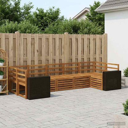vidaXL Outdoor Sofa Set 7 pcs 7-Seaters Natural Solid Acacia Wood 1