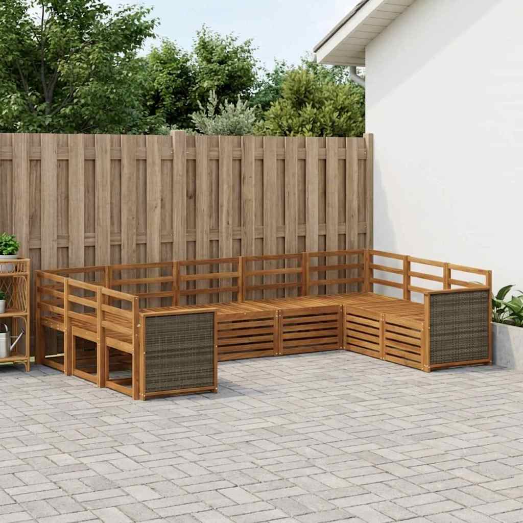 vidaXL Outdoor Sofa Set 7 pcs Natural Solid Acacia Wood 1
