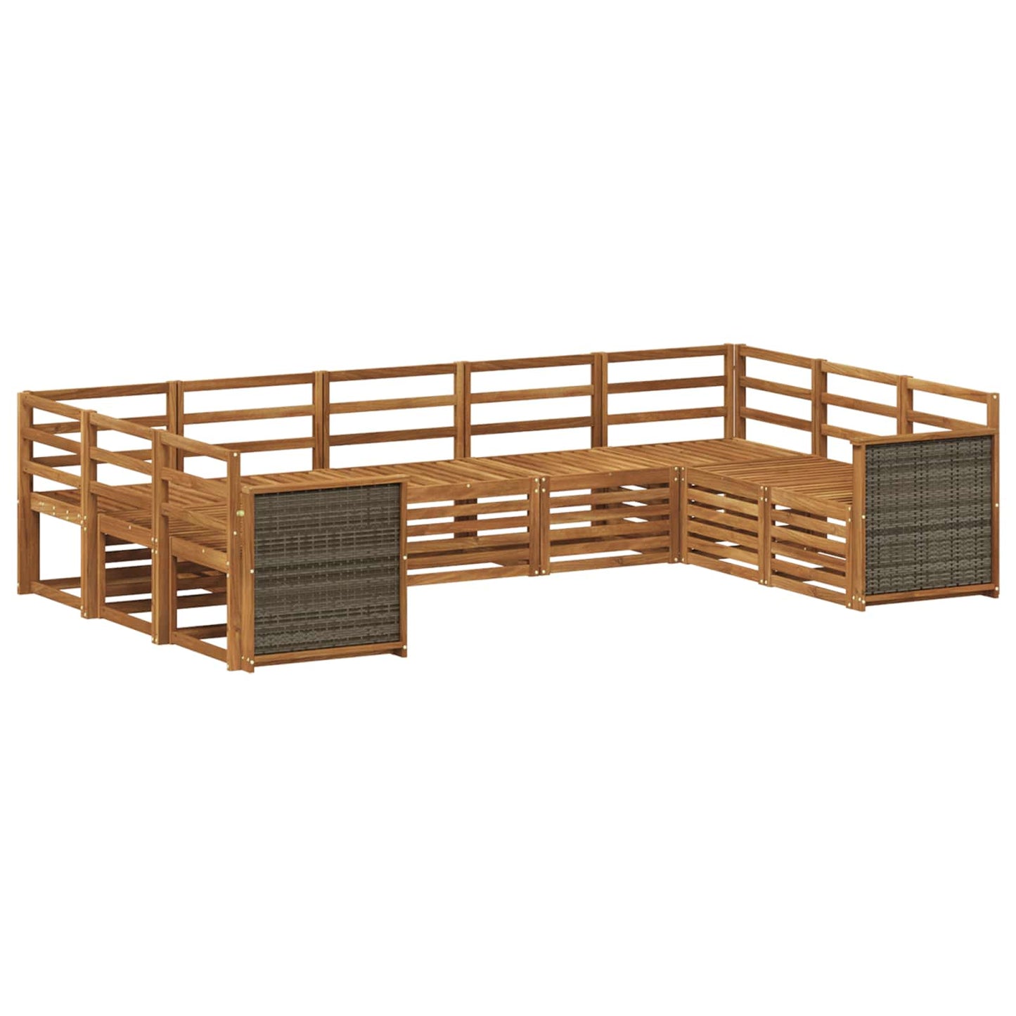 vidaXL Outdoor Sofa Set 7 pcs Natural Solid Acacia Wood 2