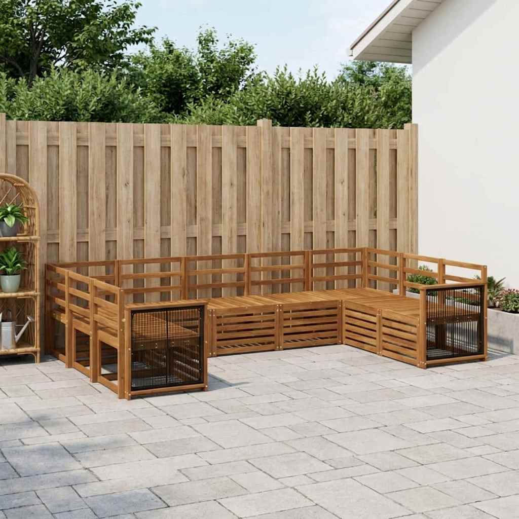 vidaXL Outdoor Sofa Set 7 pcs Natural Solid Acacia Wood 1