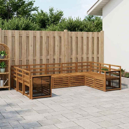 vidaXL Outdoor Sofa Set 7 pcs Natural Solid Acacia Wood 1