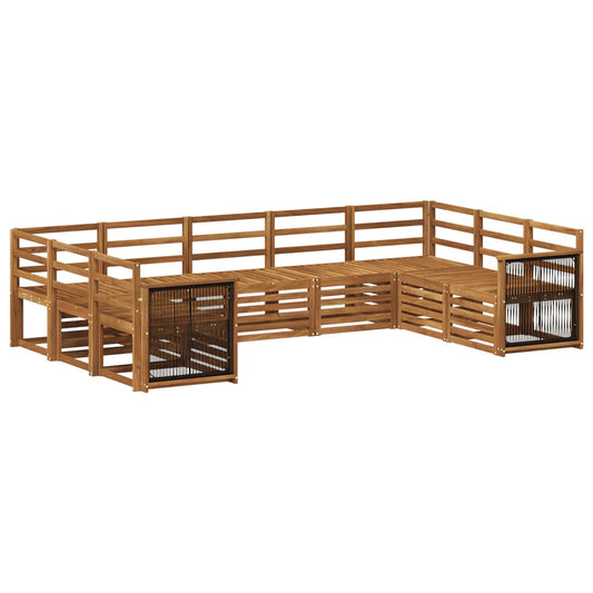 vidaXL Outdoor Sofa Set 7 pcs Natural Solid Acacia Wood 2