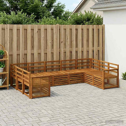 vidaXL Outdoor Sofa Set 7 pcs Natural Solid Acacia Wood 1