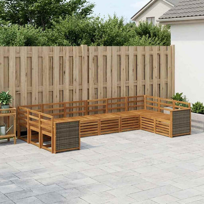 vidaXL Outdoor Sofa Set 7 pcs Natural Solid Acacia Wood 1