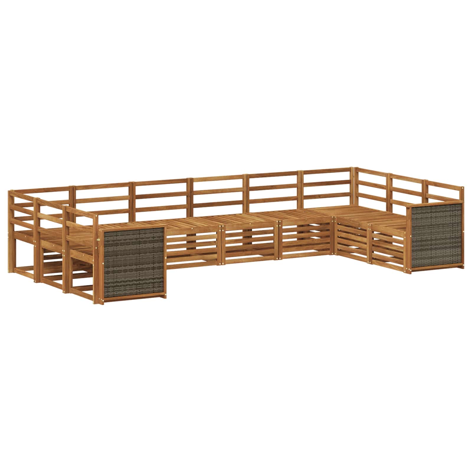 vidaXL Outdoor Sofa Set 7 pcs Natural Solid Acacia Wood 2