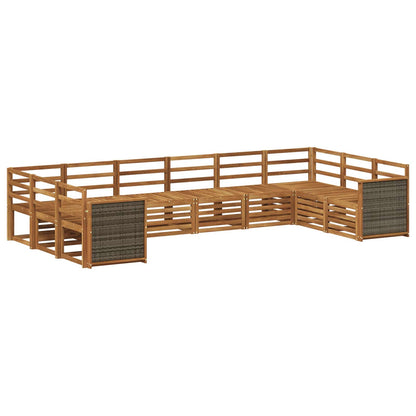 vidaXL Outdoor Sofa Set 7 pcs Natural Solid Acacia Wood 2