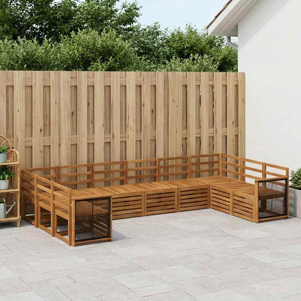 vidaXL Outdoor Sofa Set 7 pcs Natural Solid Acacia Wood 1