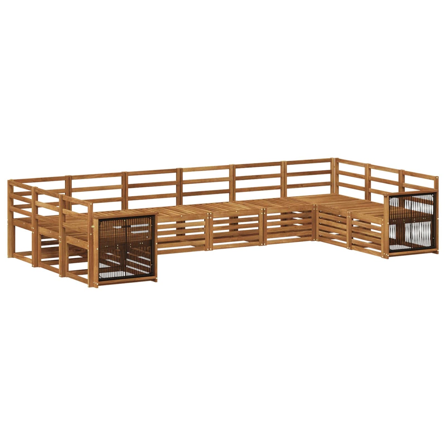 vidaXL Outdoor Sofa Set 7 pcs Natural Solid Acacia Wood 2