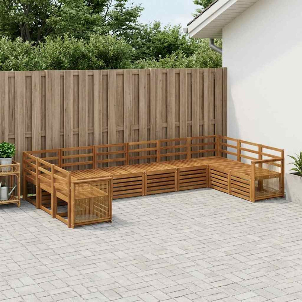 vidaXL Outdoor Sofa Set 7 pcs Natural Solid Acacia Wood