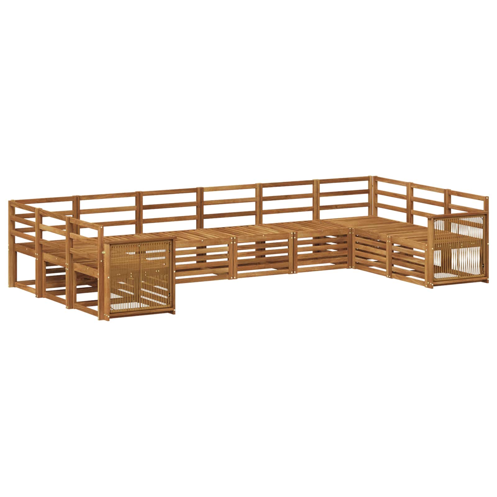 vidaXL Outdoor Sofa Set 7 pcs Natural Solid Acacia Wood 2