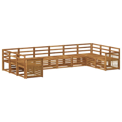 vidaXL Outdoor Sofa Set 7 pcs Natural Solid Acacia Wood 2