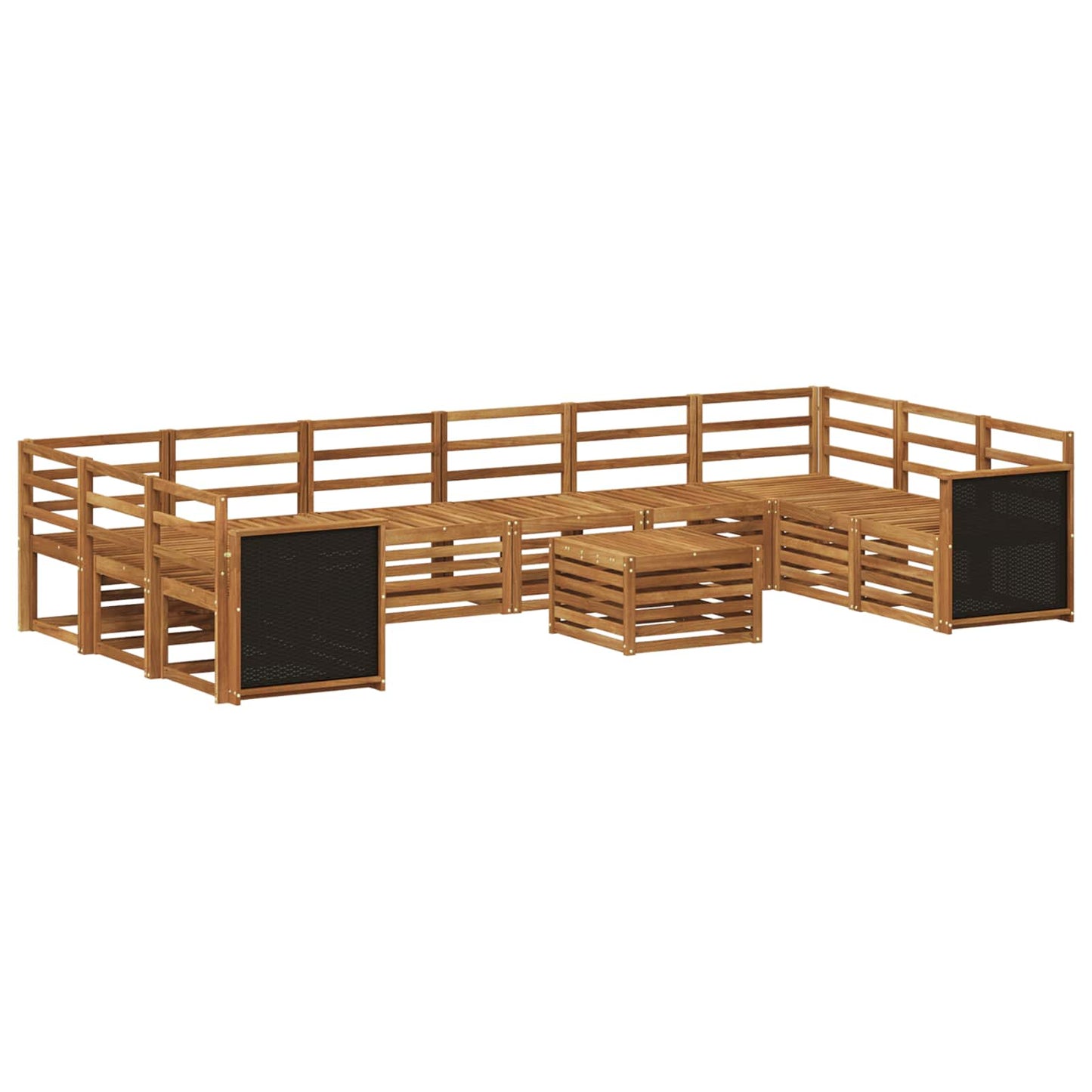 vidaXL Outdoor Sofa Set 8 pcs Natural Solid Acacia Wood 2