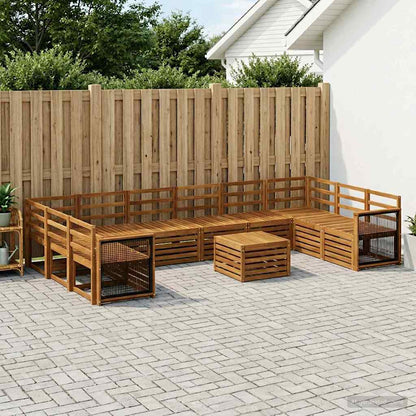 vidaXL Outdoor Sofa Set 8 pcs Natural Solid Acacia Wood 1