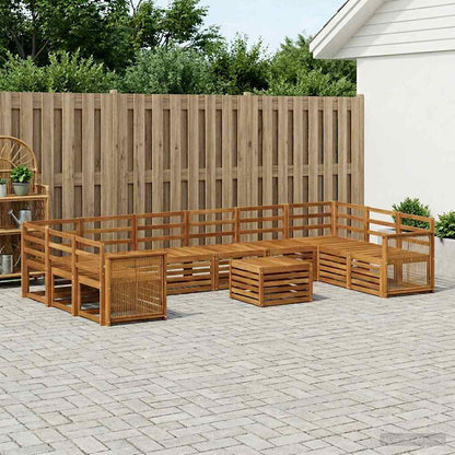 vidaXL Outdoor Sofa Set 8 pcs Natural Solid Acacia Wood 1