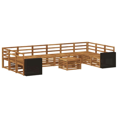 vidaXL Outdoor Sofa Set 11 pcs Natural Solid Acacia Wood 2