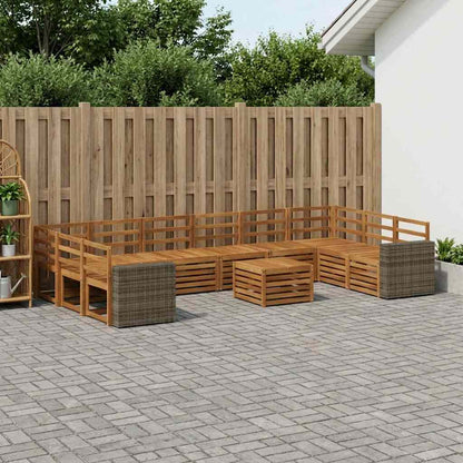 vidaXL Outdoor Sofa Set 11 pcs Natural Solid Acacia Wood 1