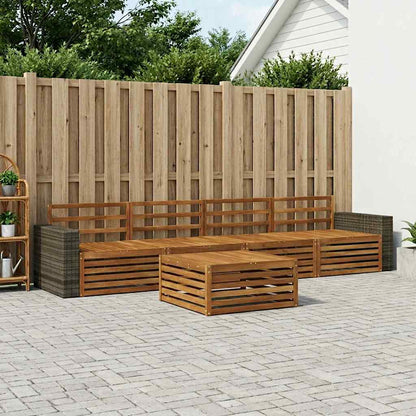 vidaXL Outdoor Sofa Set 5 pcs Natural Solid Acacia Wood 1