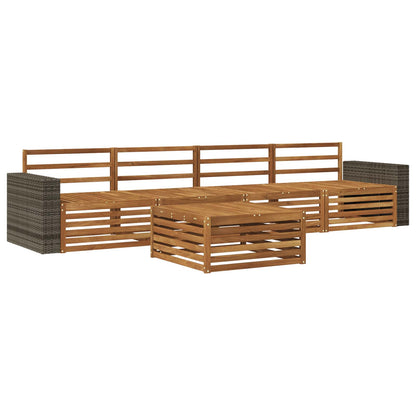 vidaXL Outdoor Sofa Set 5 pcs Natural Solid Acacia Wood 2