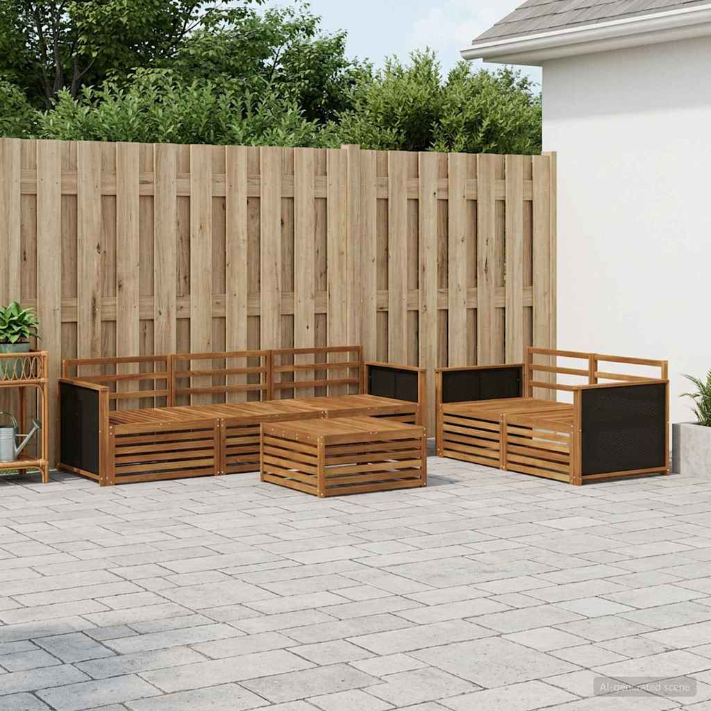 vidaXL Outdoor Sofa Set 6 pcs Natural Solid Acacia Wood 1